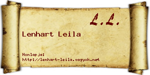 Lenhart Leila névjegykártya